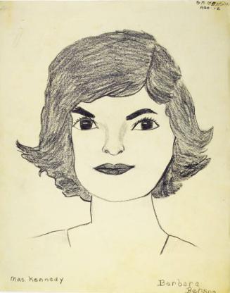 Sketch of Jacqueline Bouvier Kennedy