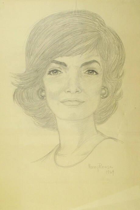Sketch of Jacqueline Bouvier Kennedy – All Artifacts – The John F ...