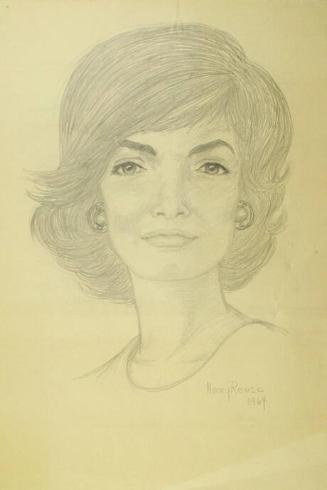 Sketch of Jacqueline Bouvier Kennedy