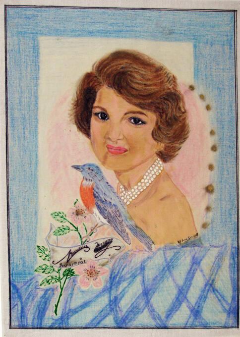 Sketch of Jacqueline Kennedy