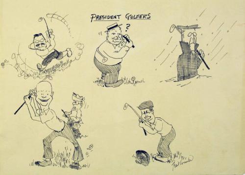 Cartoon of President Golfers