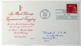 Commemorative Cachet: First Use of Luminescent Tagging