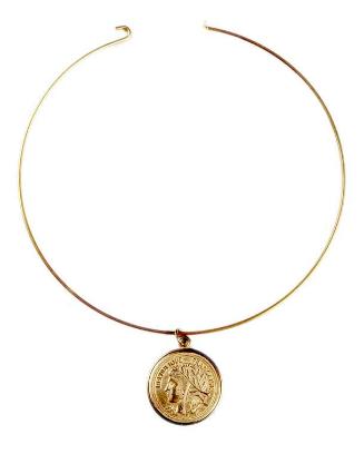Collar Necklace with Republique Francaise Pendant