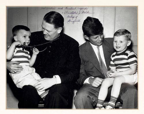 Photograph of Senator John F. Kennedy with Bishop Weldon