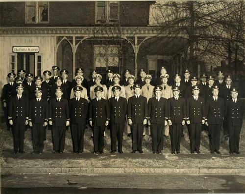 Photograph of Lt. John F. Kennedy with Officers at Elco Naval Academy