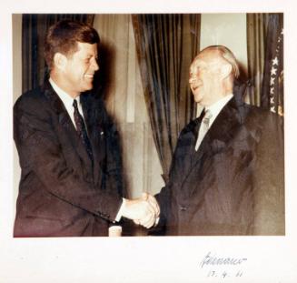 Photograph of President John F. Kennedy with  Federal Chancellor Konrad Adenauer