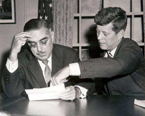 Photograph of Senator Kennedy and Senator Pastore