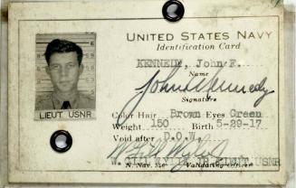 John F. Kennedy's US Navy ID Card