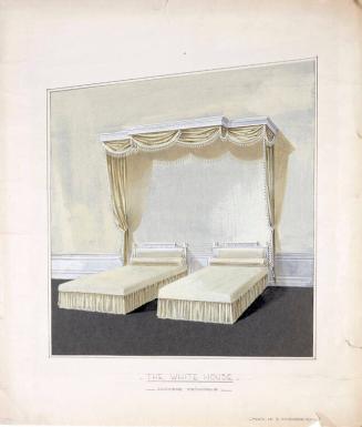 Rendering of Twin Beds for the White House Principal Bedroom