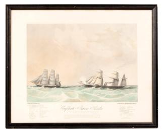 Engraving: Pursuit and Capture of the Ship Jacob Bell