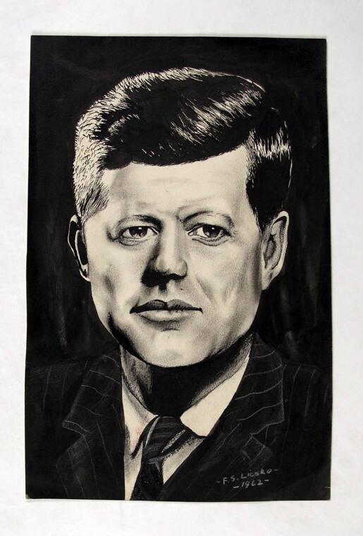 Drawing of John F. Kennedy All Artifacts The John F. Kennedy