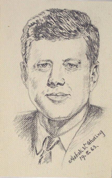 Sketch Of John F Kennedy All Artifacts The John F Kennedy Presidential Library And Museum 