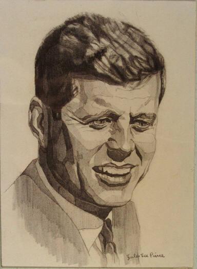 Sketch Of John F Kennedy All Artifacts The John F Kennedy Presidential Library And Museum 