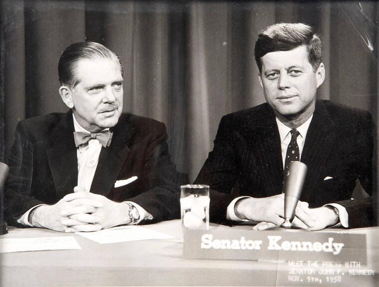 Photograph Of Senator John F Kennedy And Ned Brooks On Meet The Press All Artifacts The 