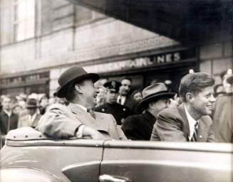 Photograph of John F. Kennedy, Adlai Stevenson and Paul Dever