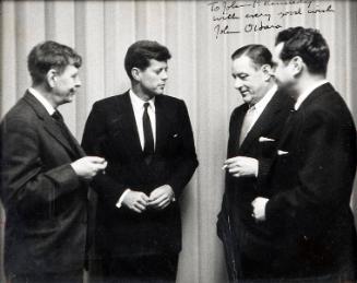 Photograph of Senator John F. Kennedy and Three Men at National Book Award Ceremony