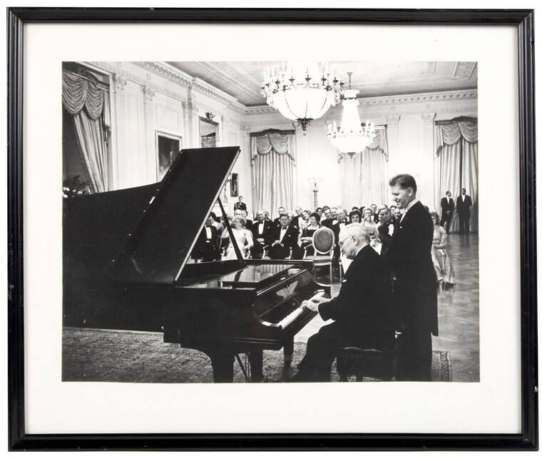 Photograph of President Harry Truman Playing Piano at the White House ...