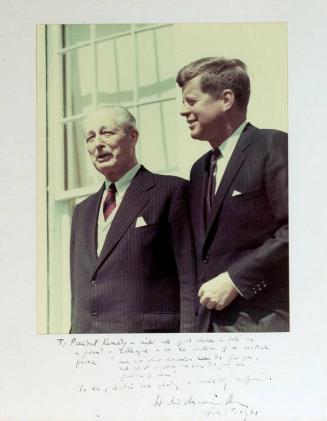 Photograph of President Kennedy with Prime Minister Harold MacMillan