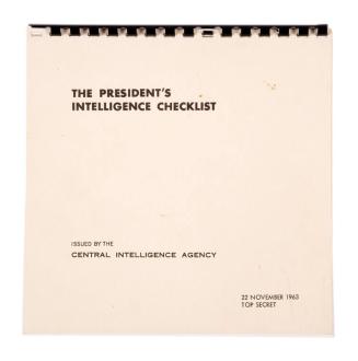 The President's Intelligence Checklist