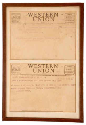 Two Western Union telegrams