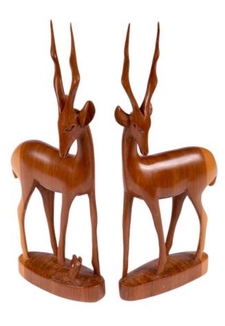 Sculpture of a Pair of Antelopes