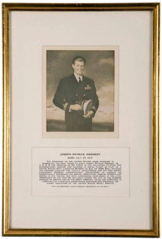 Navy Cross Citation for Joseph P. Kennedy, Jr.