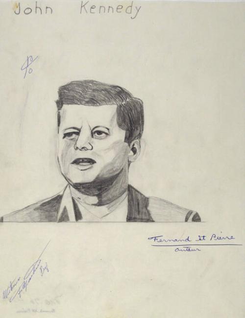 Sketch of John F. Kennedy