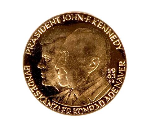 John F. Kennedy and Konrad Adenauer Medal – All Artifacts – The John F. Kennedy  Presidential Library & Museum