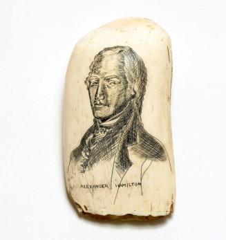 Scrimshaw Portrait of Alexander Hamilton