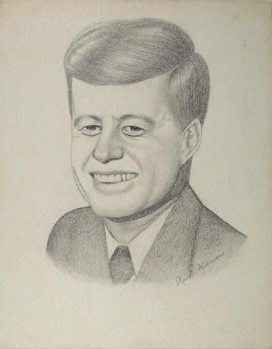 Sketch Of John F Kennedy – All Artifacts – The John F Kennedy