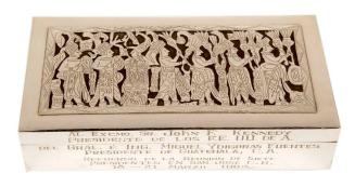 Cigar Box with Mayan Figures