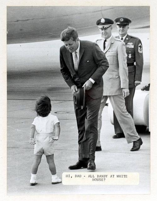 Photograph of President Kennedy Greeted by John F. Kennedy, Jr. – All ...