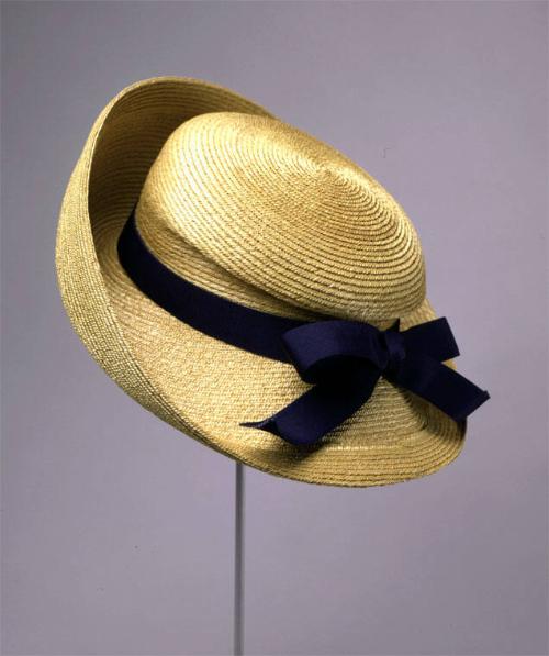 Straw Hat with Ribbon