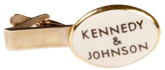 Kennedy and Johnson Tie Clip