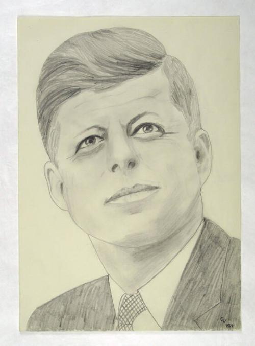 Sketch of John F. Kennedy