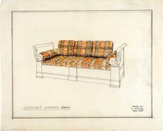 Rendering of Daybed for White House Lincoln Sitting Room