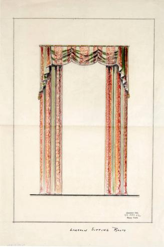 Rendering of Window Treatment for the White House Lincoln Sitting Room