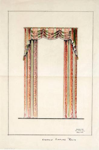 Rendering of Window Treatment for the White House Lincoln Sitting Room