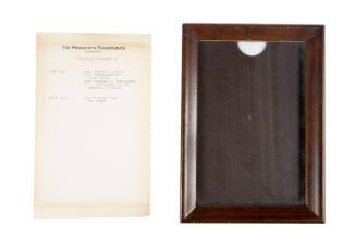 President Kennedy's Desk Schedule