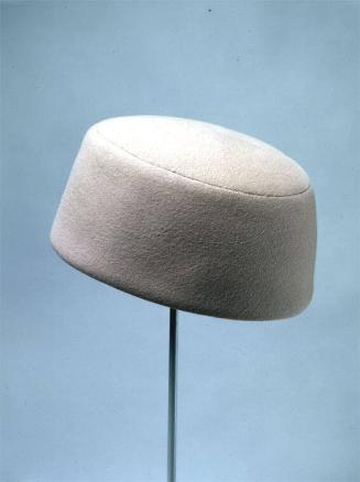 Beige Pillbox Hat