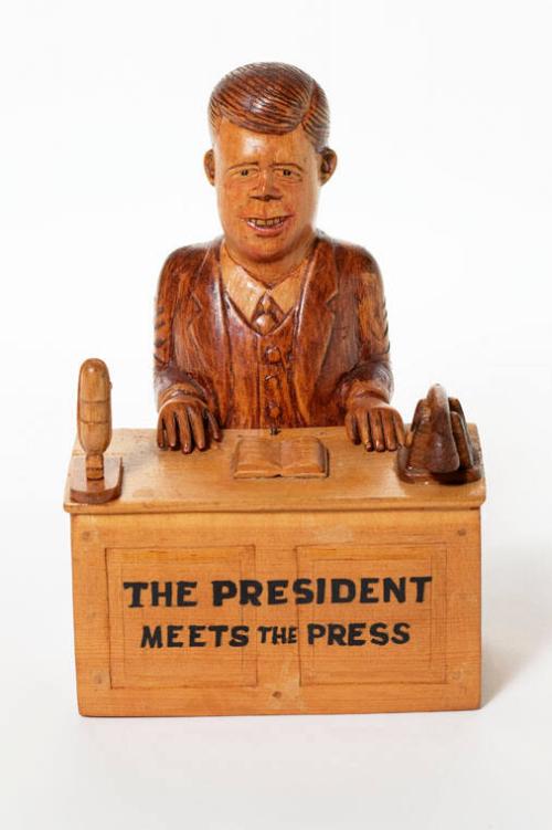 Sculpture of President Kennedy Seated at Desk