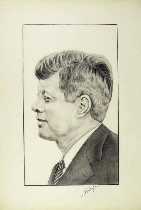 Sketch of John F. Kennedy
