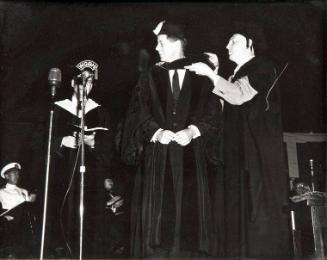 Photograph of John F. Kennedy in Graduation Cap and Gown