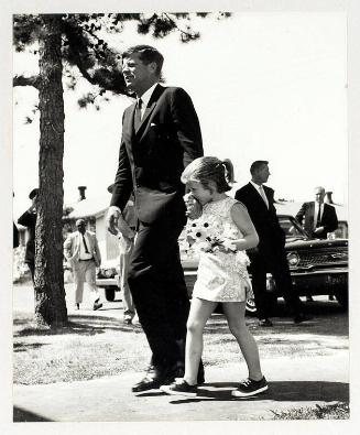 Photograph of John F. Kennedy and Caroline