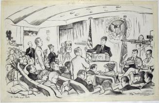 Cartoon of President Kennedy's Last Press Conference
