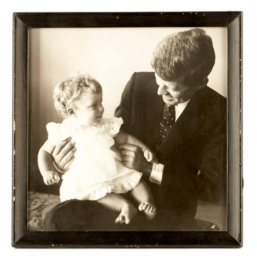 Photograph of Senator John F. Kennedy with Caroline