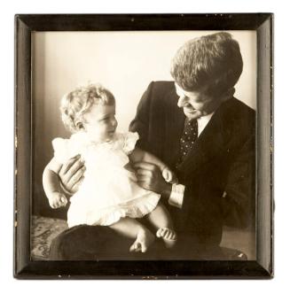 Photograph of Senator John F. Kennedy with Caroline
