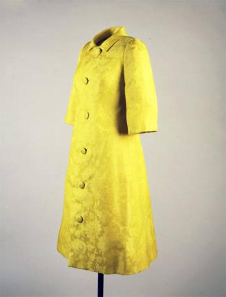 Yellow Silk Evening Coat