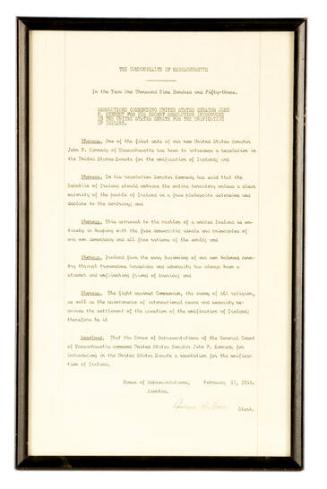 Massachusetts House of Representatives Resolution