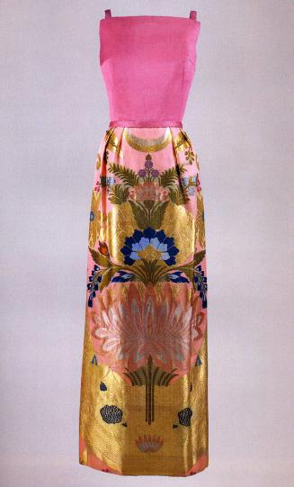 Pink and Gold Evening Dress and Cape